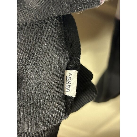 Girls Vans XS Hoodie Black Gray with Shoelace Inspired Pink Black Laces Preowned - Picture 5 of 6